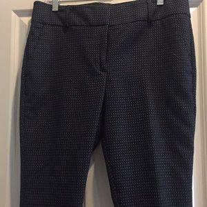 Loft Navy Marisa stretch pants size 12